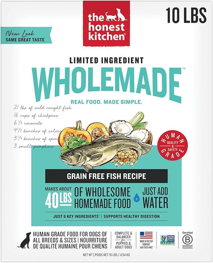 The Honest Kitchen Wholemade™ Limited Ingredient Fish Dog Food, 10 lb Box
