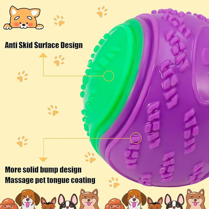 Dog Balls, 4-Pack Squeaky Dog Ball, Large and Medium Sized Dogs, Interactive Dog Toys for Play Exercise and Training 2.5 Inch Easy Catching Dog Toys