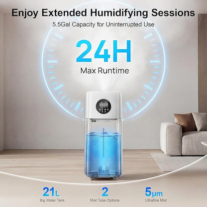 21L/5.5Gal Humidifiers for Bedroom, Humidifier Large Room