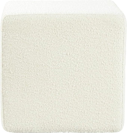 HomePop Cube Ottoman| HomePop Home Décor |Square Ottoman - Cream Boucle