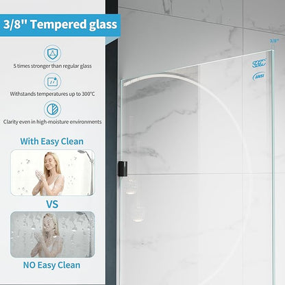 Shower Glass Panel, Frameless Walk in Shower Door