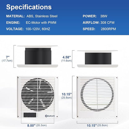 8" Room to Room Air Transfer Fan
