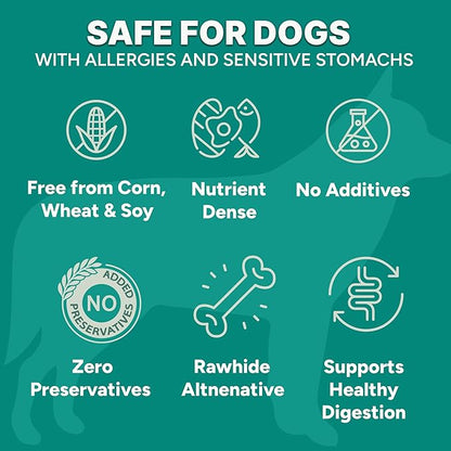 Gaines Family Farmstead Salmon & Sweet Potato Fillets for Dogs - 8 oz Pouch, All-Natural Dog Treats – Wild Caught Alaskan Salmon, Soft Chew, Limited Ingredients, Made in USA