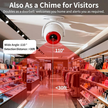 1 Pack Wireless Motion Detector Alarm