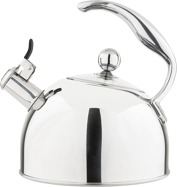Viking 3-Ply Stainless Steel Tea Kettle, 2.6 Quart Stovetop Hot Water Pot