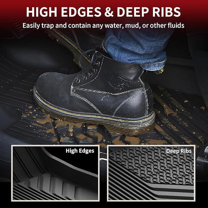 LASFIT Floor Mats Fit for Subaru Forester 2019-2024, All Weather TPE Custom Fit Easy Clean Durable No-Curling Floor Liners for Subaru Forester 2024 2023 2022 2021-2019 1st & 2nd Row Car Mats