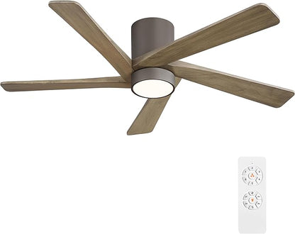 WINGBO 54 Inch Flush Mount DC Ceiling Fan