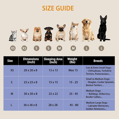 Calming Donut Dog Beds for Small Dogs Kitten - Washable Removable Cover Non-Slip Bottom, Round Pet Bed Puppy Bed Warming Fluffy Faux Fur Anti-Anxiety, Fits up to 15 lbs (Camel, 20")