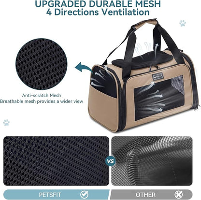 PETSFIT Soft-Sided Cat Carrier for Medium Cats up to 25 lbs