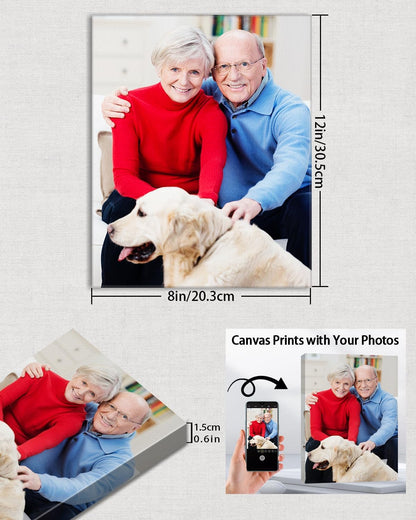AbcCustomize Custom Canvas Prints,Transform Your Memories into Beautiful Art with Personalized Photo on Canvas,Personalized Canvas Wall Art for Home Decor, Gifts, and Keepsakes