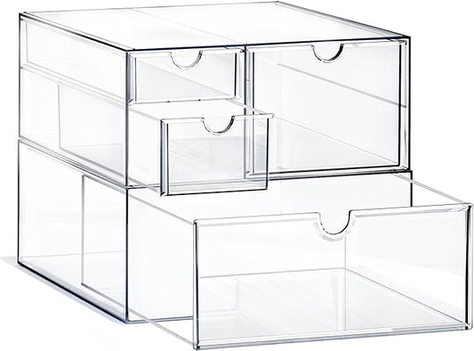 Prsildan Acrylic Drawer Makeup Organizer