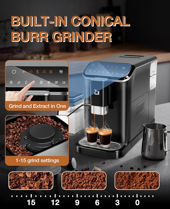 IDEALHOUSE Fully Automatic Espresso Machine