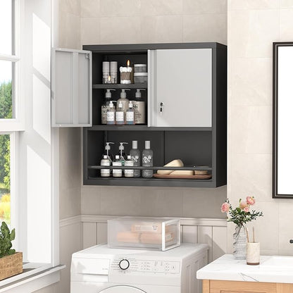 GREATMEET 31" H Metal Garage Storage Cabinets