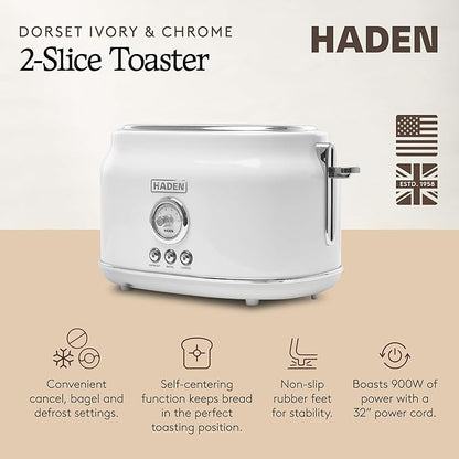 Haden Dorset 2 Slice Extra Wide Slot Toaster