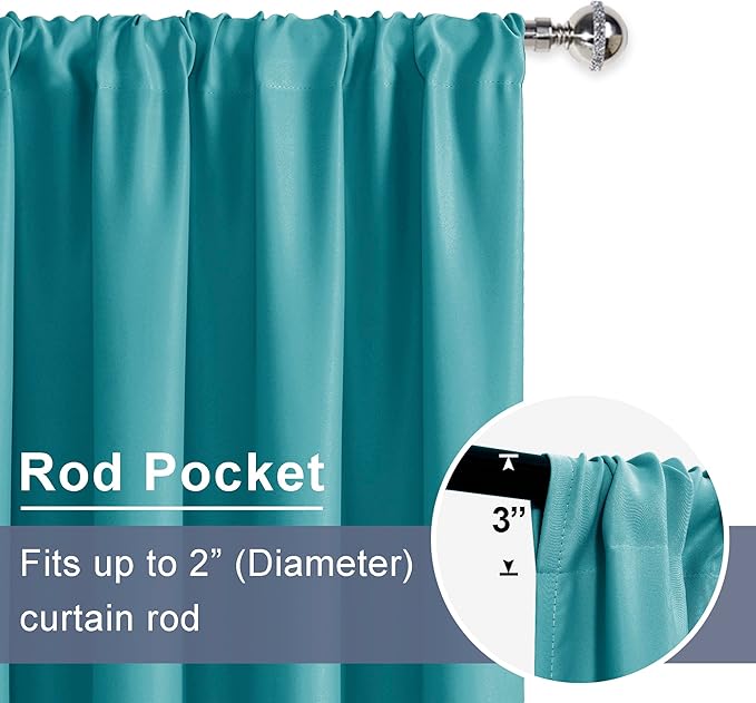 JIUZHEN Blackout Curtains for Bedroom