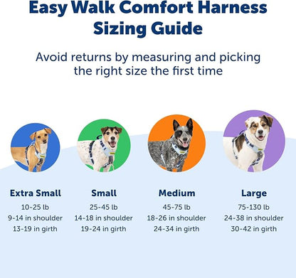 PetSafe Easy Walk Comfort No Pull Dog Harness, Green Gingham, Medium | Stops Pulling on First Use with Front Martingale Loop, Padded Comfort, 5-Point Adjustable Fit