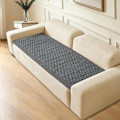 Waterproof Couch Cover for Dogs Washable,Nonslip Fuzzy Durable Pet Friendly | Soft Slipcovers for 3 Cushion Sofa Cover,Plush Thick Protector Fits Mat Bed Leather & Fabric Couches (Grey 27.6"x59.06")