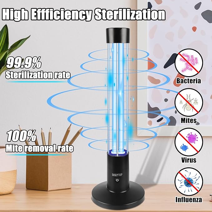 60W UV Light Sanitizer, Ozone-Free Home Disinfection Device