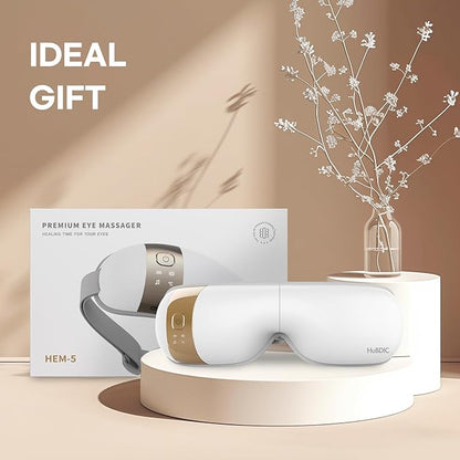 HubiCare Eye Massager with Heat, and Music Helps Relieve Strain, Dark Circles