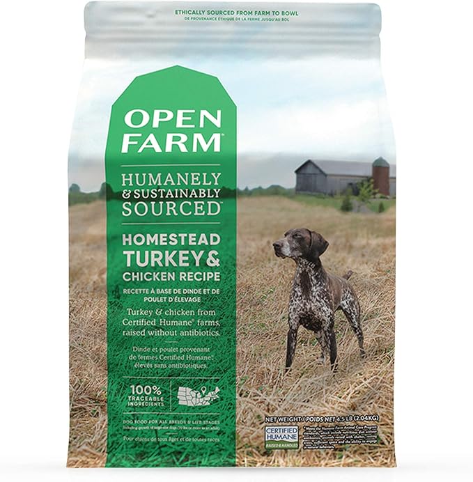 Open Farm Grain-Free Homestead Turkey and Chicken Dog Food 4.5 Pounds