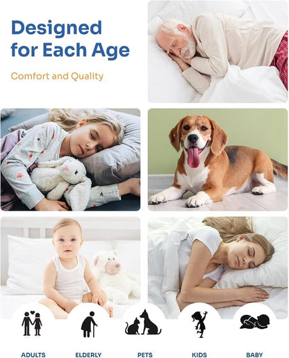 Washable Bed Pads 36" x 52" - 4 Pack, Grey, Waterproof Bed Pads for Incontinence, Bed Wetting Pads for Bed, Sofa, Floor, Resuable Underpads for Adults, Seniors, Pet