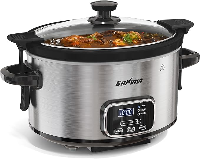 Sunvivi 4QT Programmable Slow Cooker