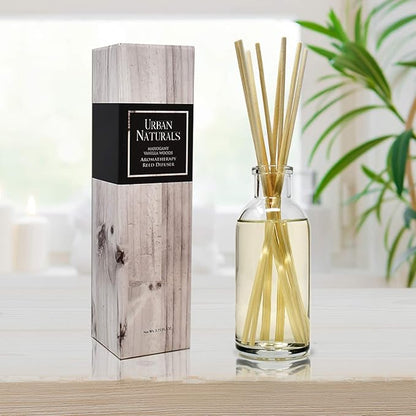 Urban Naturals Mahogany Vanilla Woods Reed Diffuser Set – Made