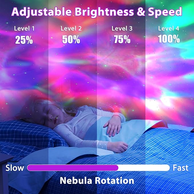 Galaxy Projector for Bedroom, Star Night Light Projector with Remote Control & Timer, Gift for Kids Adults for Birthdays, Christmas (Pink)