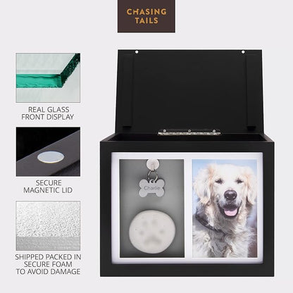 Chasing Tails Pet Urns for Dogs - Dog Urns for Ashes, Suitable for All Pets - Includes Paw Print Kit, Picture Frame and Photo Book for a Lasting Tribute and Keepsake Memory