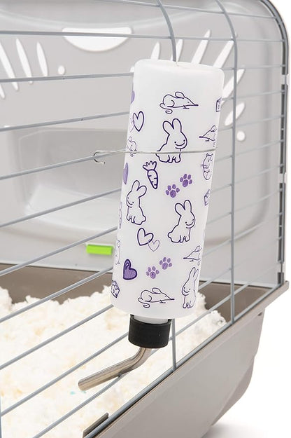 Lixit® Original Super Seal Classic Water Bottle for Rabbits, Cats, Ferrets, Hamsters, Guinea Pigs, Gerbils and Other Small Animals - Made in USA (Frosted (Pack of 2), 16 Ounce)