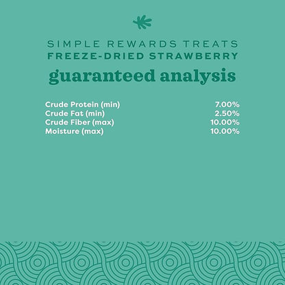 Oxbow Simple Rewards Small Pet Treats, Freeze Dried Fruit, Guinea Pig & Bunny Treats, Healthy Pet Fruit Snack for Rabbit & Guinea Pig, Freeze Dried Strawberries, 0.5 oz Bag