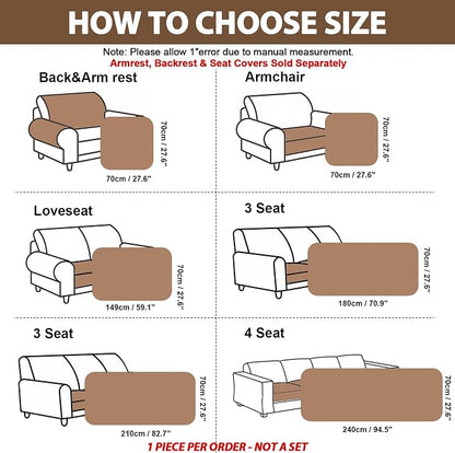 FUANGUI 2 Pack Waterproof Couch Cover for Dogs Pets Sofa Protector | Non-Slip Washable Fuzzy Soft Sofa Slipcover for 2 PCS L Shaped Sofa Pet Friendly, 27.6" x 70.9"+27.6" x 82.7", Camel