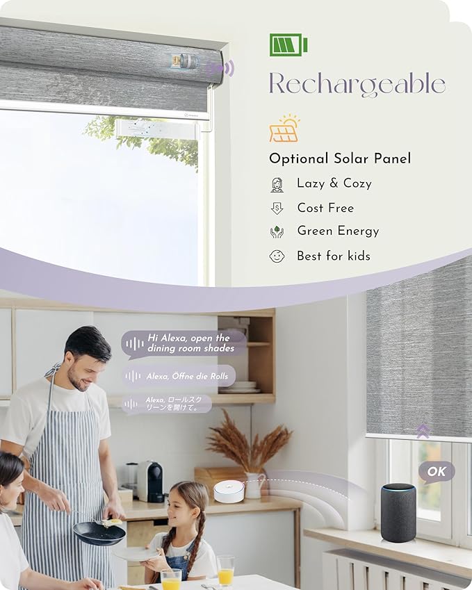 Graywind Motorized Light Filtering Shades Compatible