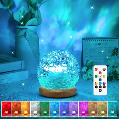 Christmas Gifts for Teens Girls Ocean Lamps for Bedroom,18-Color Teen Girl Gifts Trendy Stuff Mood Lighting,Dimmable Night Light Projector Lights for Bedroom,Remote Aesthetic Room Decor for Teen Girls