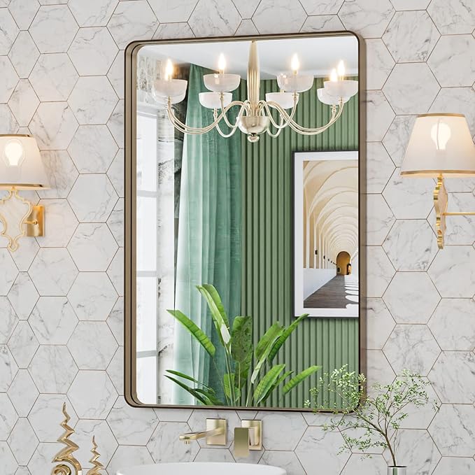 LOAAO 24”X32” Bronze Bathroom Mirrors