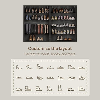 SICOTAS Rattan Shoe Storage Cabinet