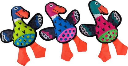 Interactive Squeaky Dog Toys,Crinkle Dog Toy to Keep Them Busy,Colorful Absurd Duck Dog Toys,Fun for Indoor Puppies,Chewing and Playing(Pink)