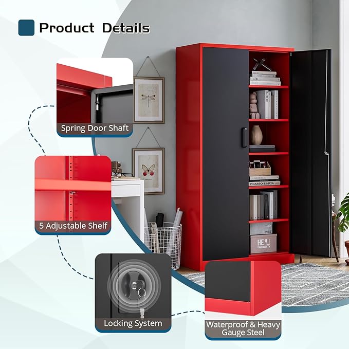 MIIIKO Metal Storage Cabinet