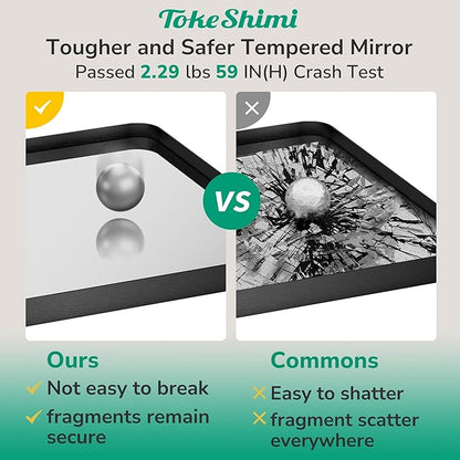 TokeShimi 30x36 Black Mirror for Bathroom, Modern Bathroom Vanity Mirror