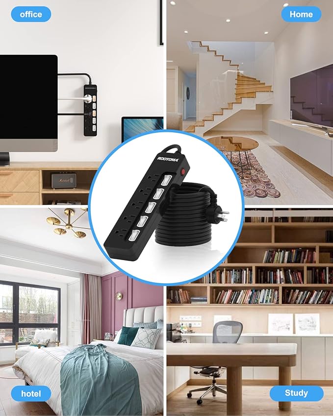 Black Appliance Extension Cord - 6 FT