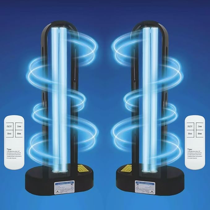 BAIMNOCM UV-C Lamp for Dust Mite 38 Watt 2 Pack, UVC Germicidal Lamp
