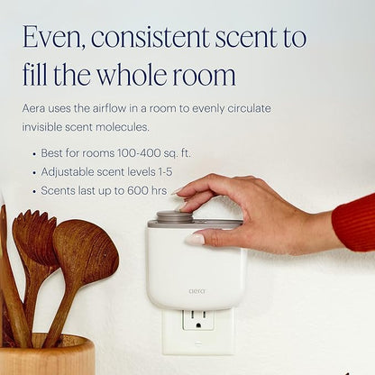 Aera Mini Home Fragrance Diffuser and Mini Beach House Scent Refill Bundle