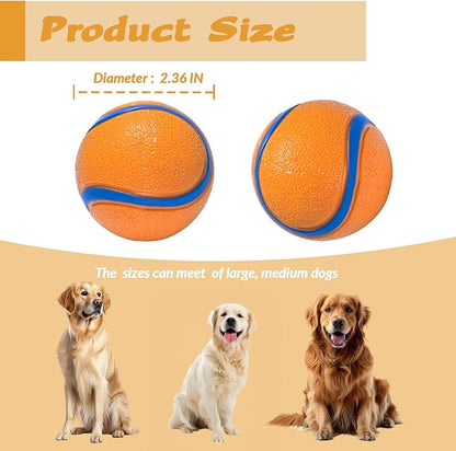 Dog Toy Ball,Rubber Sound-Producing Toy Ball, with a Groove Design That is Resistant to Bites, Has a High Bounce, Dog Training Interactive Pet Toy, Relieving Pet Anxiety（Large Size）