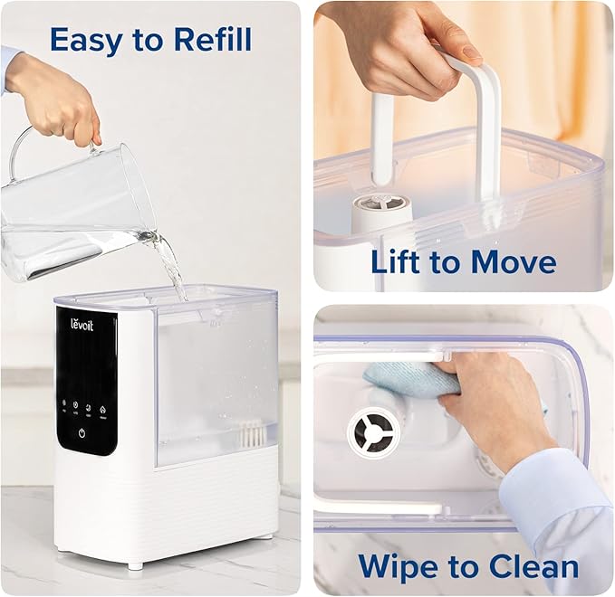 LEVOIT Humidifiers for Bedroom Home, Smart Warm and Cool Mist Air Humidifier