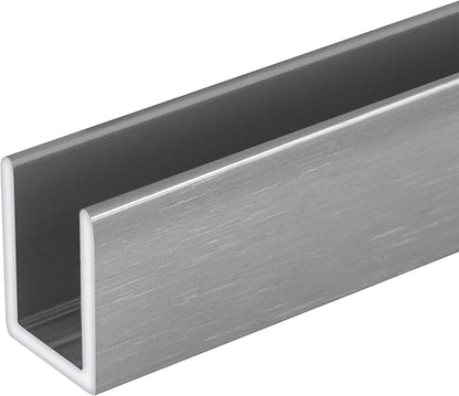 Brixwell SDCD38AB-CCP12-XCP10 Brushed Anodized 3/8" Fixed Panel Shower Door