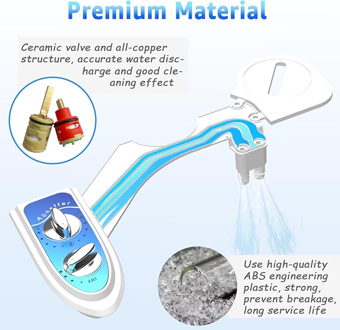 Bidet Attachment for Toilet, Non-Electric Fresh Cold Water, Toilet Bidet