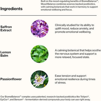 SecondKind Mood Balance – Saffron & Postbiotic Supplement