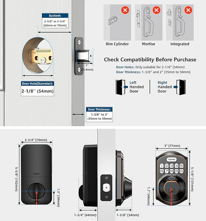 TEEHO TE002 Fingerprint Door Lock