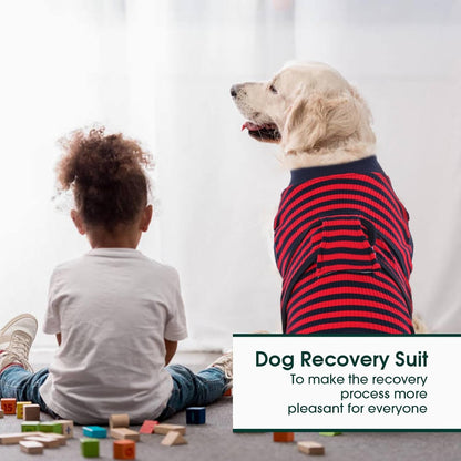 Kuoser Recovery Suit for Dogs Cats After Surgery, Professional Pet Recovery Shirt Dog Abdominal Wounds Bandages, Substitute E-Collar & Cone,Prevent Licking Dog Onesies Pet Surgery Recovery Suit
