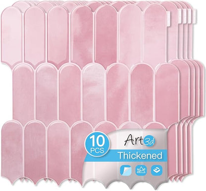 Art3d 12 x 12 Inch Heavy-Duty Peel and Stick Backsplash, Self-adhesive Wall